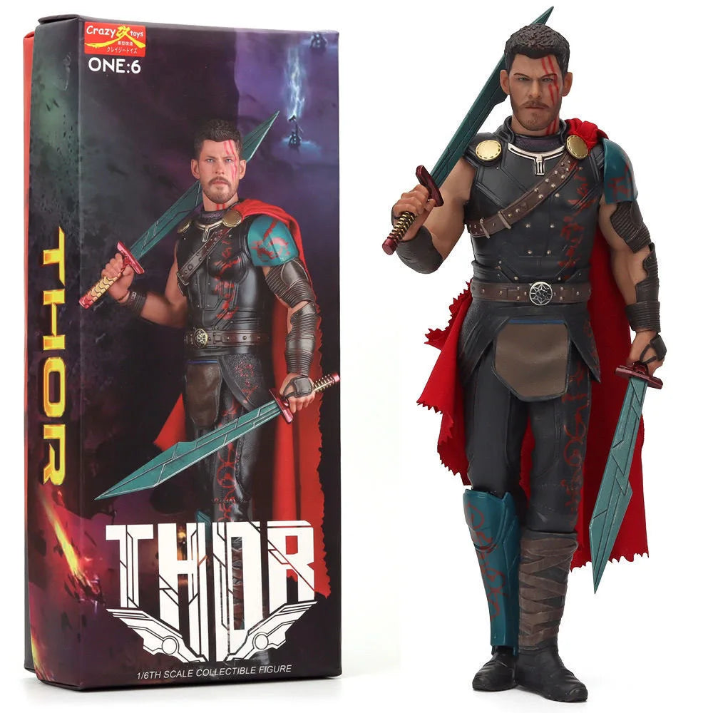 1/6-os gyűjtői Thor-figura – Ragnarök, gladiátorkardokkal