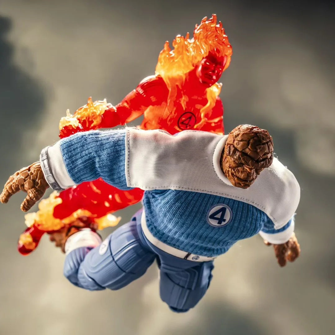 The Thing-figura – kék-fehér Fantasztikus Négyes-egyenruha