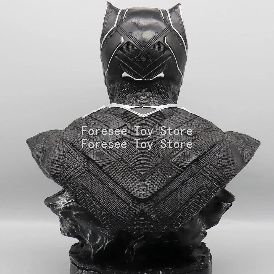 Bust Avengers Black Panther – sculptură din rășină argintie 35cm