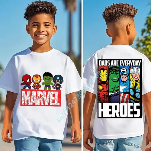 T-shirt pour enfant Marvel - Dads Are Everyday Heroes
