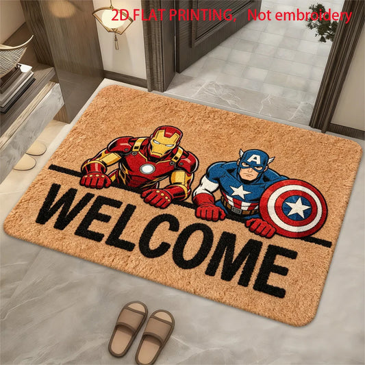 Marvel Avengers-matta – Välkomstmotiv med Iron Man och Captain America
