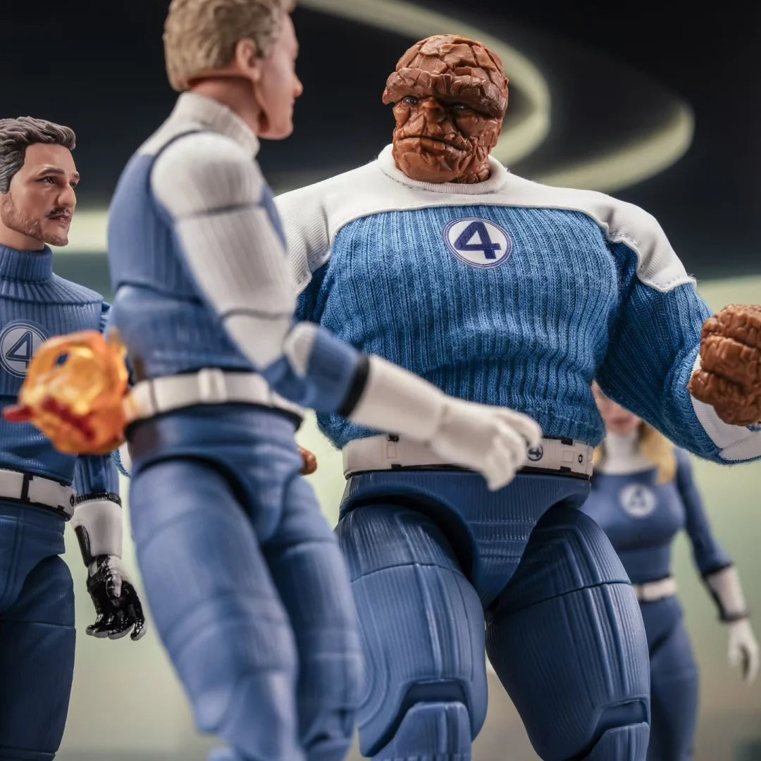 The Thing-figura – kék-fehér Fantasztikus Négyes-egyenruha