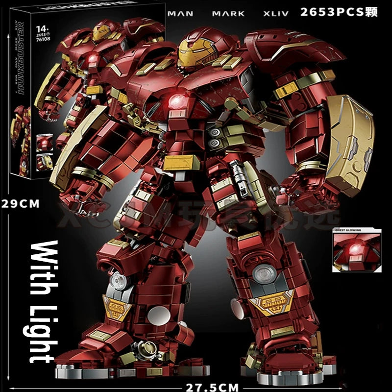 Building Blocks Iron Hero Mecha készlet – 29 cm-es méretbemutató