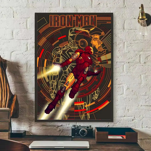 Klistermärke Iron Man – Hjältemodig pose