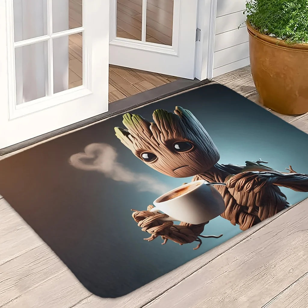 Csúszásmentes Groot Marvel fürdőszobaszőnyeg 3D mintával