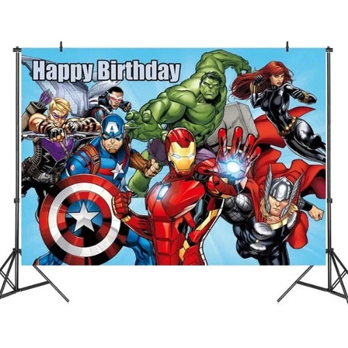 Narozeninová výzdoba Avengers – dekorační pozadí