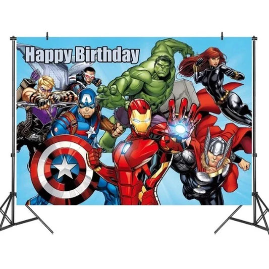 Narozeninová výzdoba Avengers – dekorační pozadí