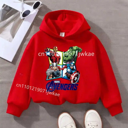 Kids' Avengers Hoodie Diamond 4 Heroes - Red