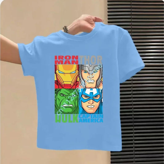 T-shirt pour enfant Avengers - Design Iron Man Bleu