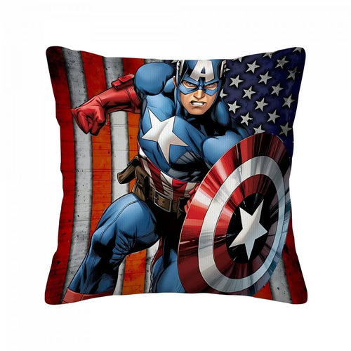 Captain America díszpárnahuzat – amerikai zászlós háttér