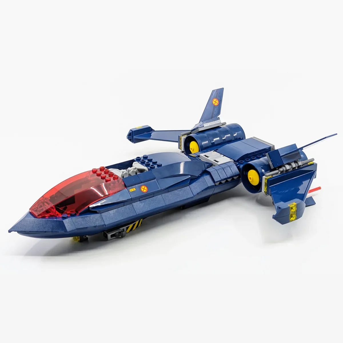 Brinquedo de blocos de construção do avião X-Jet Blackbird - Modelo Avengers X-Men