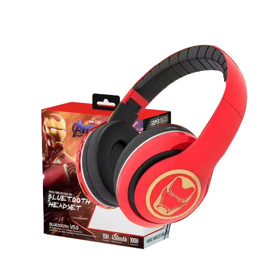 Auscultadores Bluetooth Avengers Iron Man - Vermelho