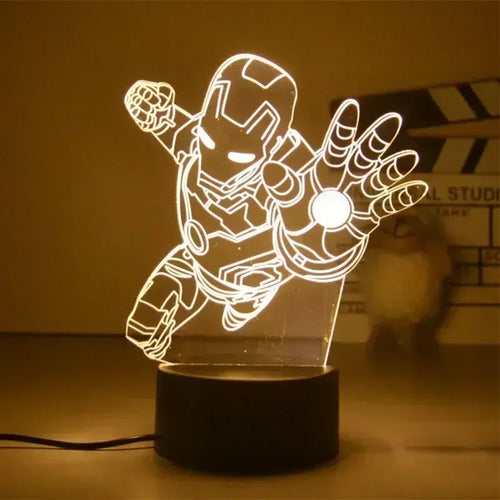 Lampă LED Avengers Iron Man - Zbor, 3D, 18cm