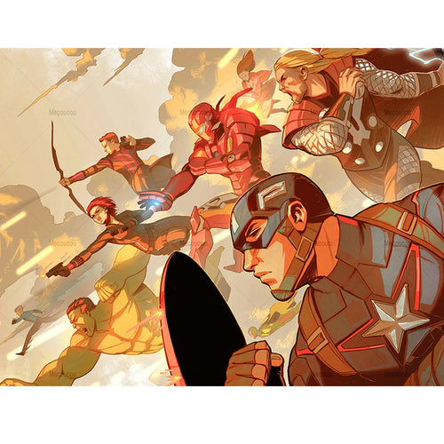 Plakát Avengers Comic – ilustrovaný styl