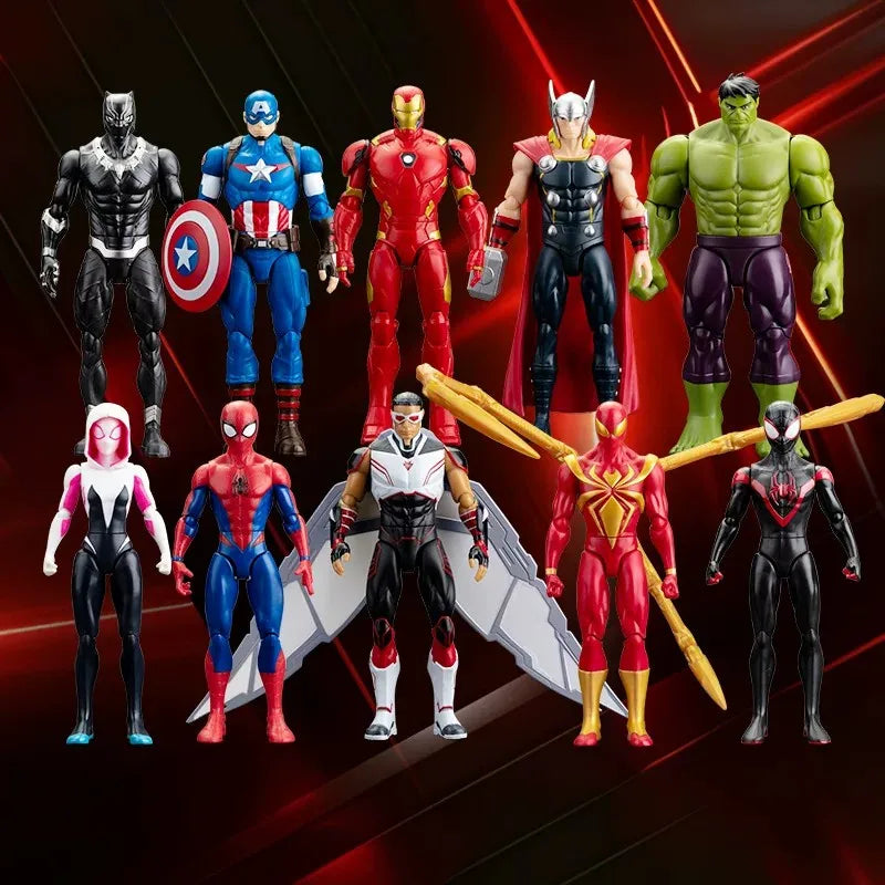 Avengers készlet – több karakteres kollekció: Iron Man, Thor, Hulk, Spider-Man, 18 cm