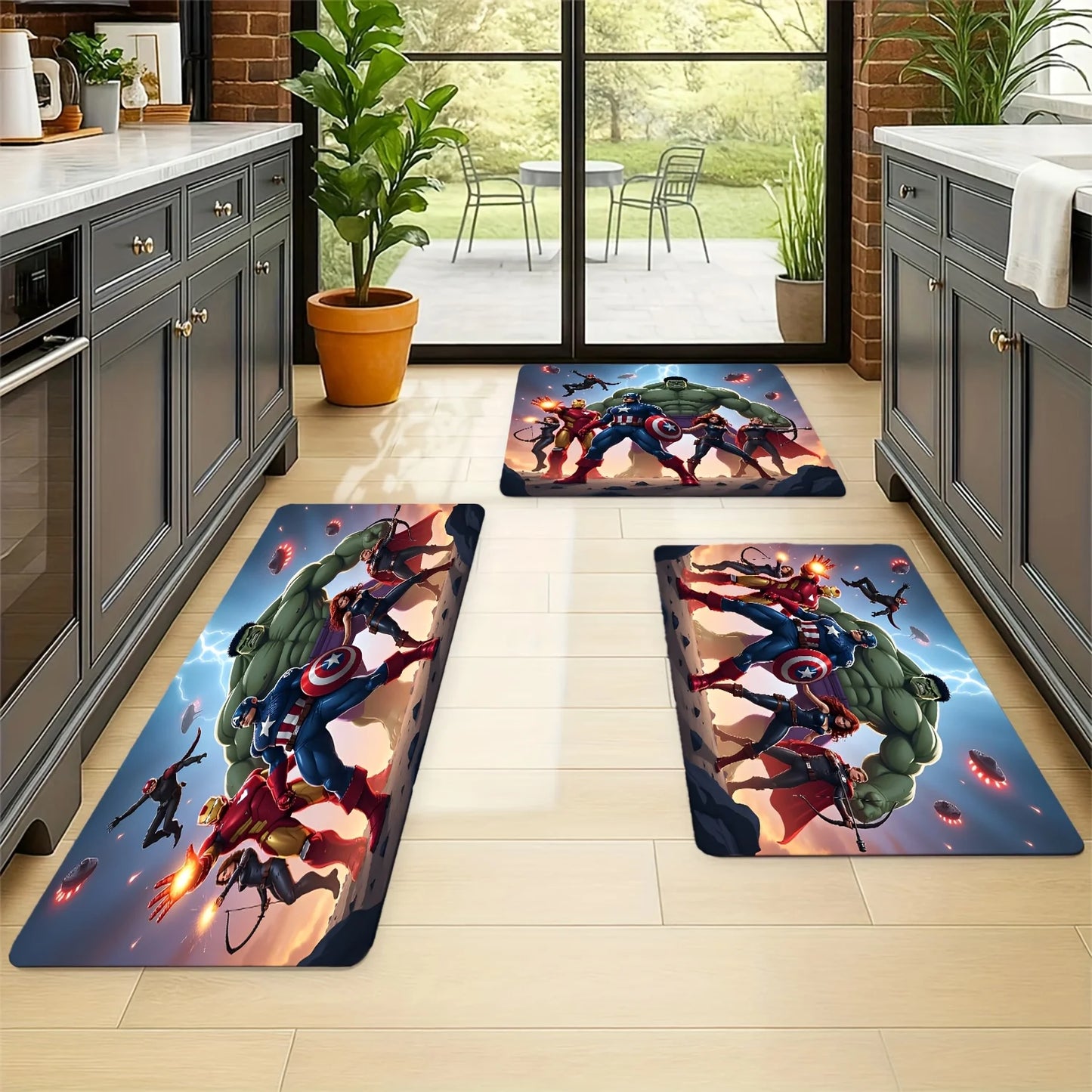Koupelnová předložka Avengers Iron Man – abstraktní roztříštěný styl