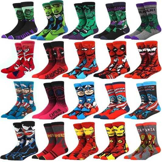 Șosete Avengers pentru femei – set de 5 perechi asortate cu supereroi