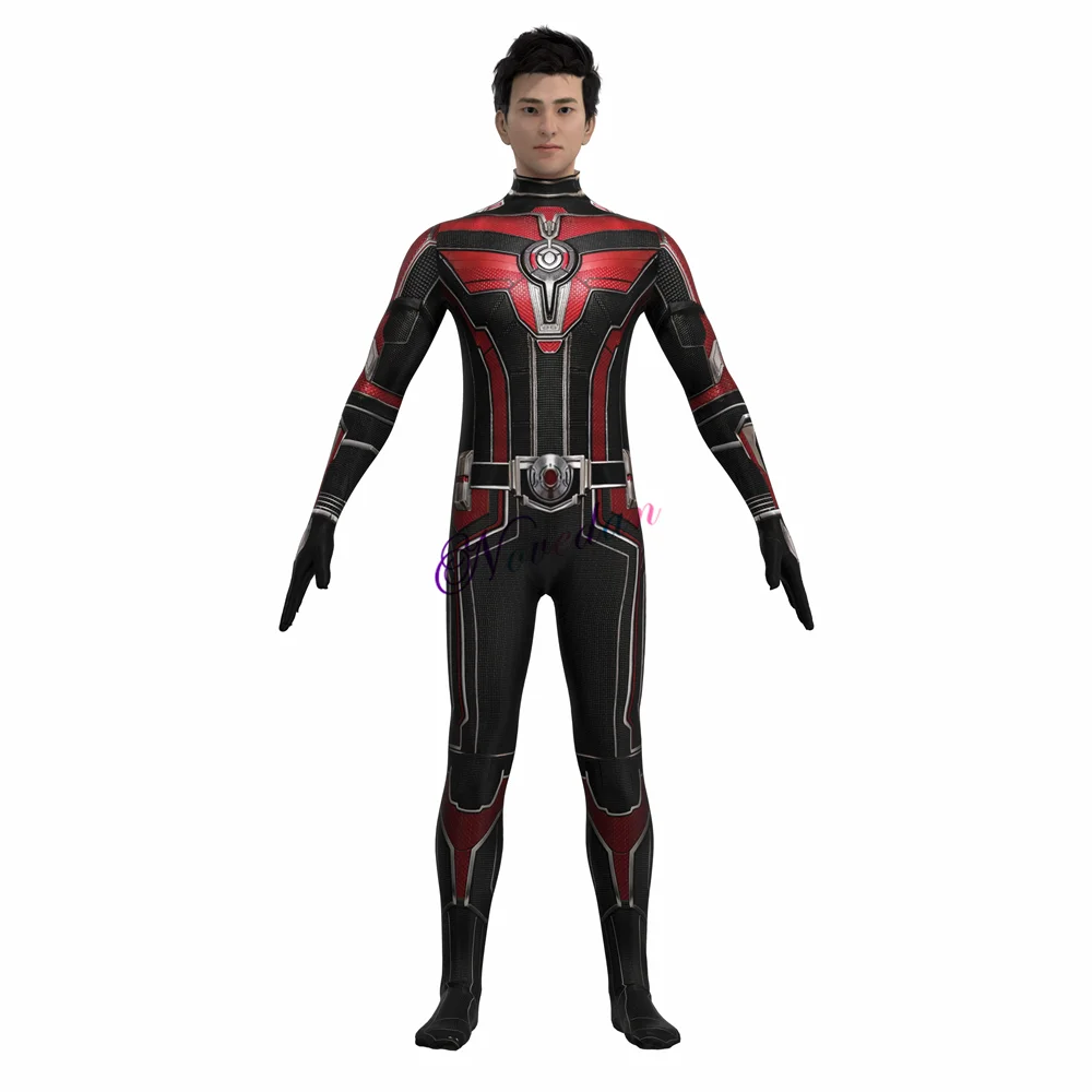 Ant-Man-kostume – Rød og sort dragt med maske