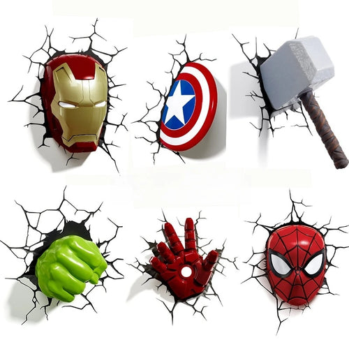 Samolepky Avengers Iron Man Captain America – 3D nástěnná iluze