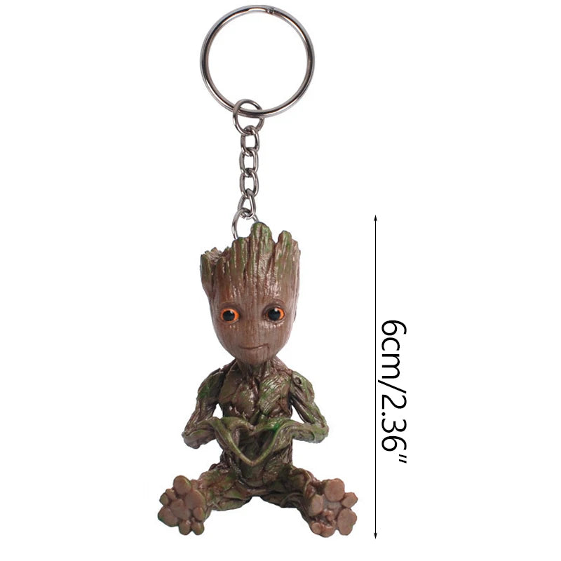 Breloc Baby Groot, figurină 3D - Colecție cu diverse costume