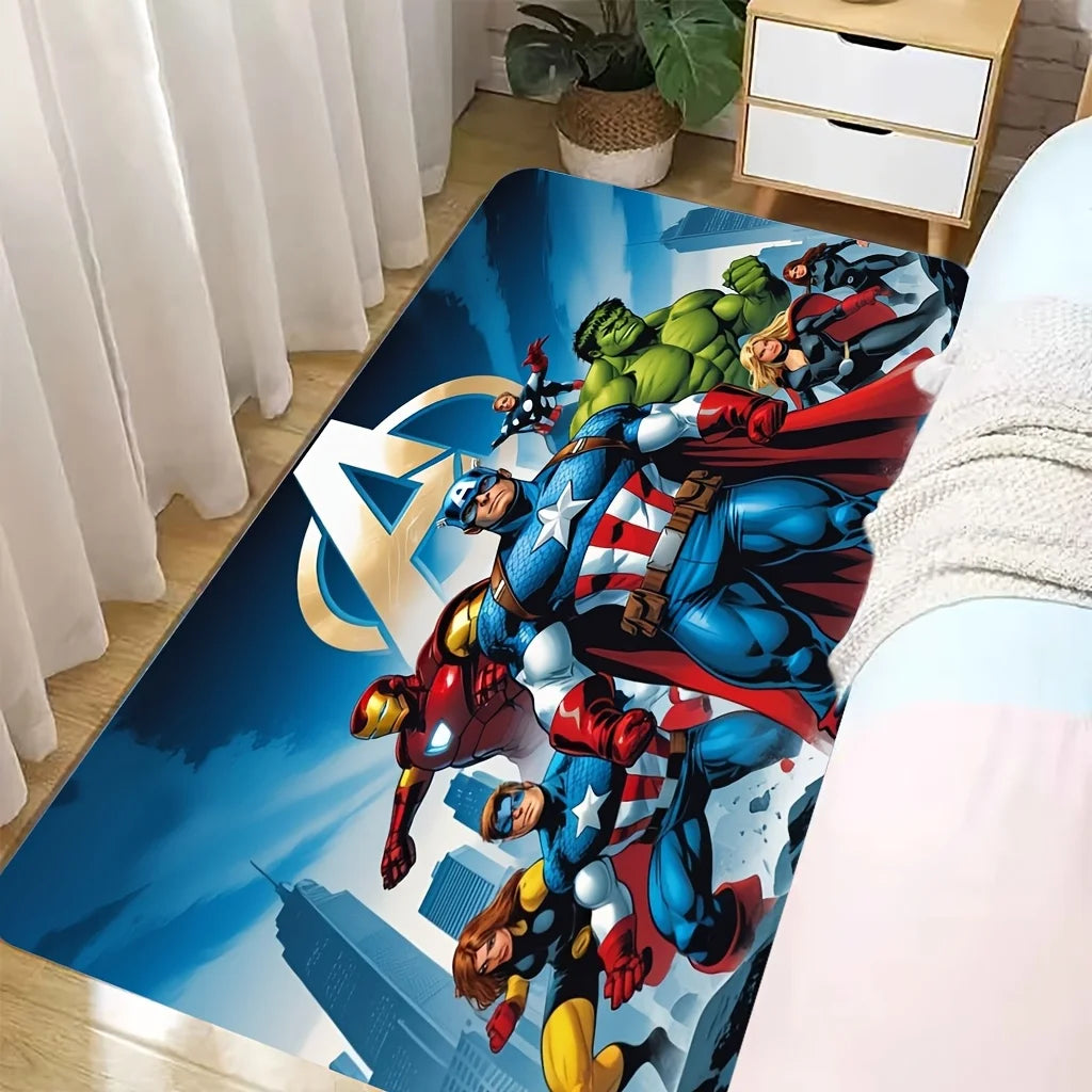 Avengers Hero Group Rug - Golden A Logo City