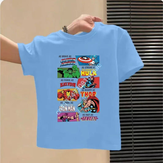 T-shirt pour enfant Avengers As Brave As Captain America - Bleu ciel