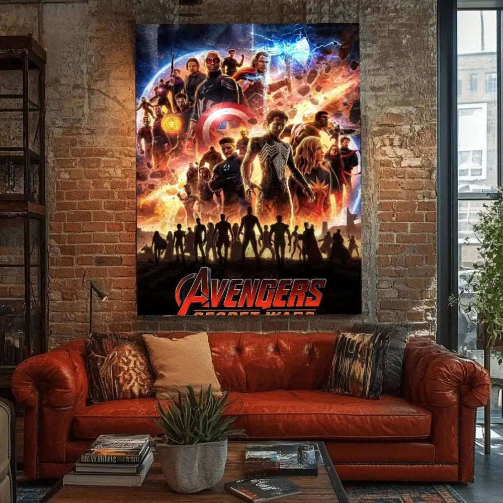 Plakát Avengers Secret Wars – kosmický design exploze týmu