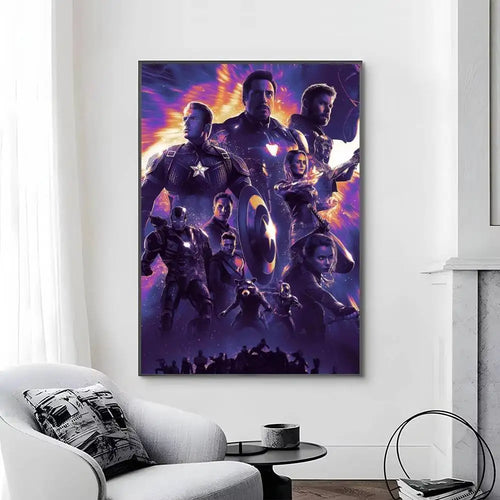 Plakat Avengers Infinity War - Lilla silhuetdesign