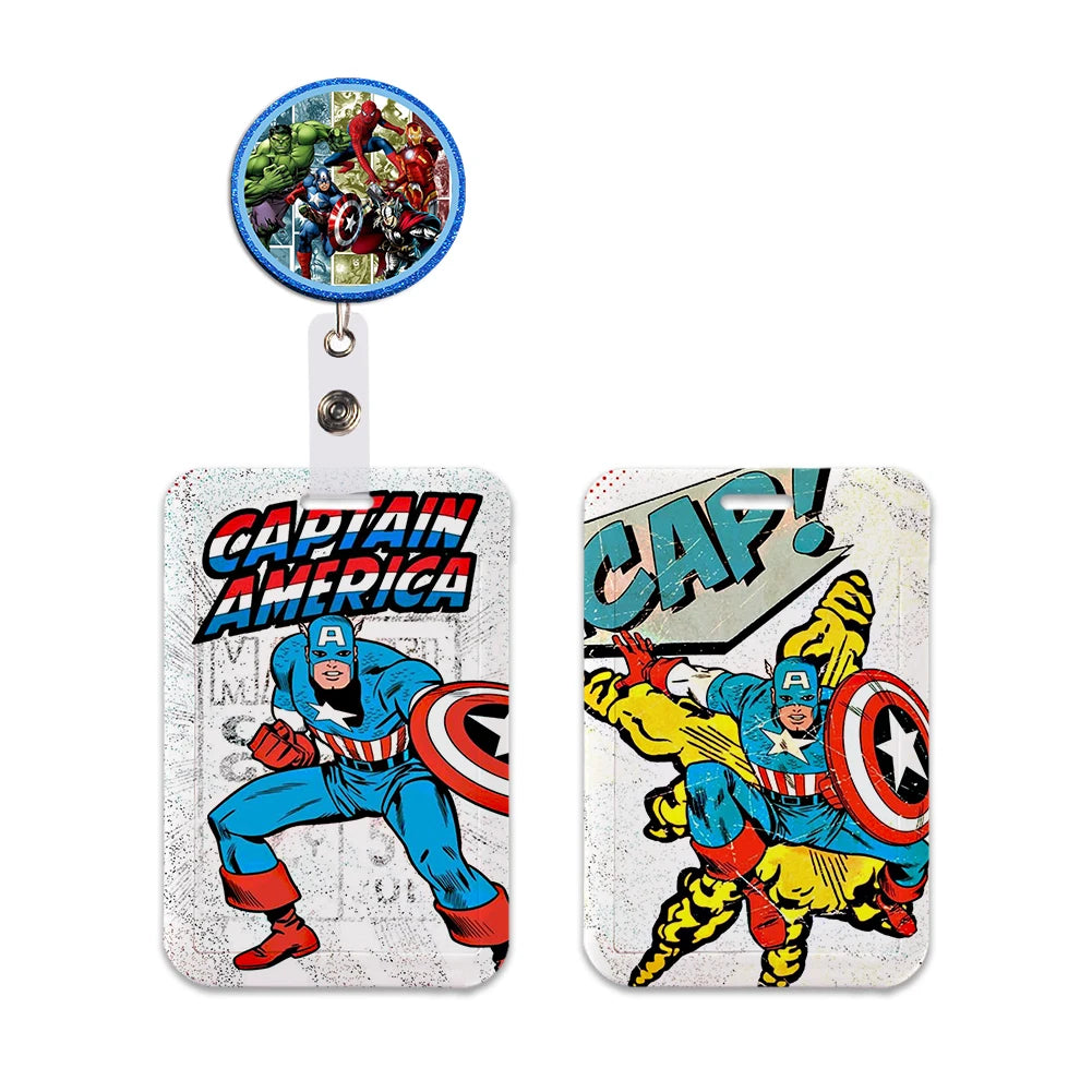 Držák na odznak Avengers – logo A na tmavě modrém pozadí