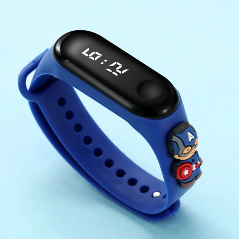 Ceas Avengers cu LED - Pentru copii, impermeabil, supererou