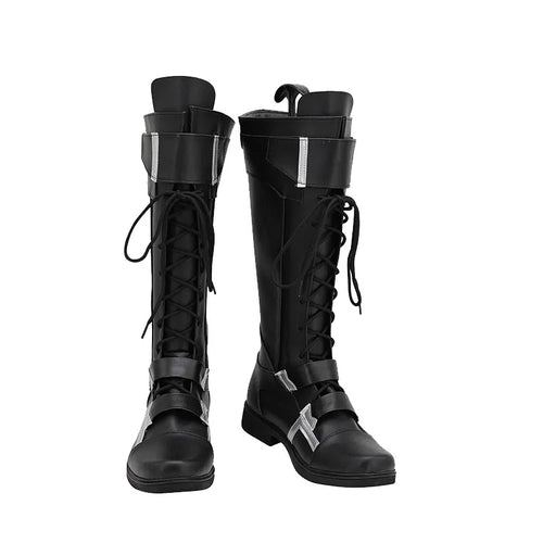 Winter Soldier Boots - Black and Silver Leather (Women's)