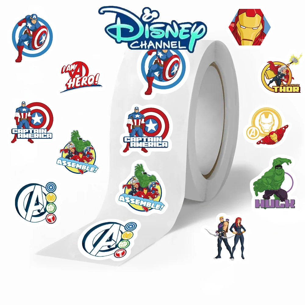 Rolă de autocolante Disney Avengers – 500 de piese cu supereroi