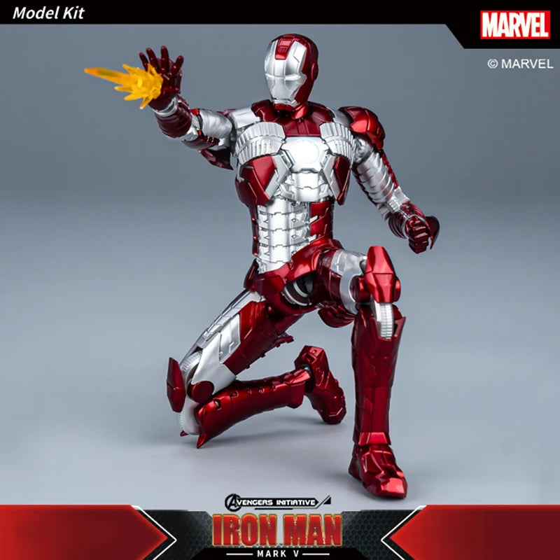 Figura Fondjoy Iron Man MK5 - Armadura vermelha e prateada com caixa