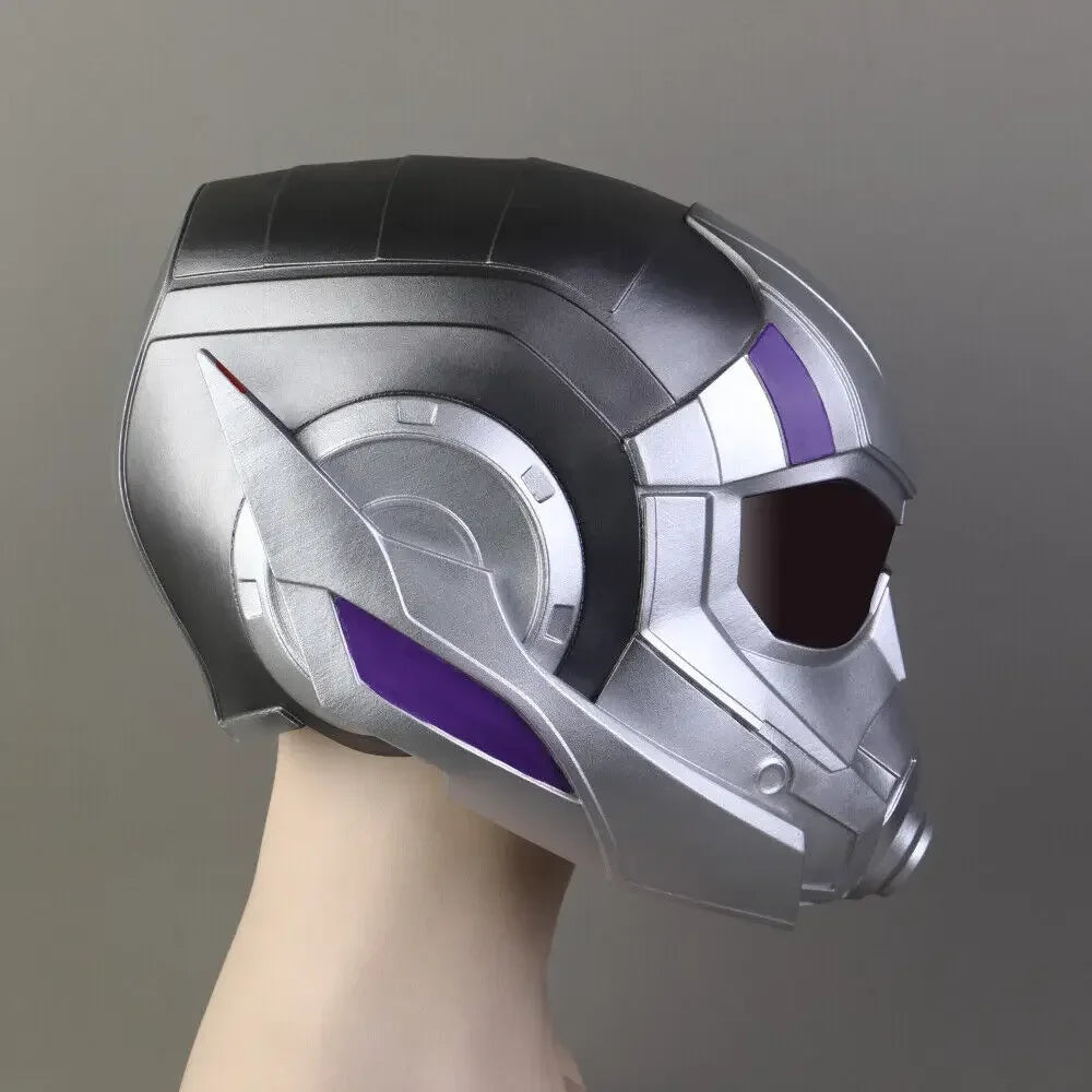 Cască de cosplay Ant-Man și Viespea - Argintie și neagră, vizieră violet