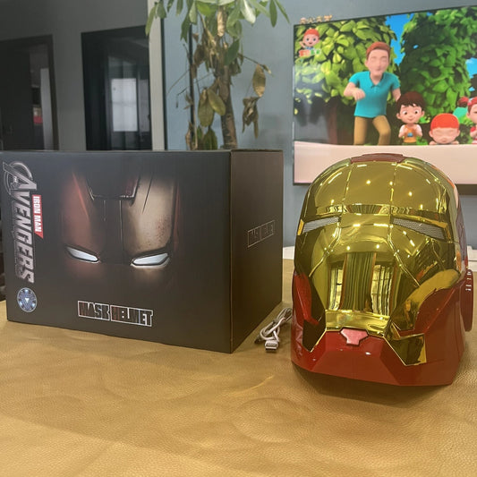 Maska Avengers Iron Man – elektrická helma s hlasovým ovládáním, bílá