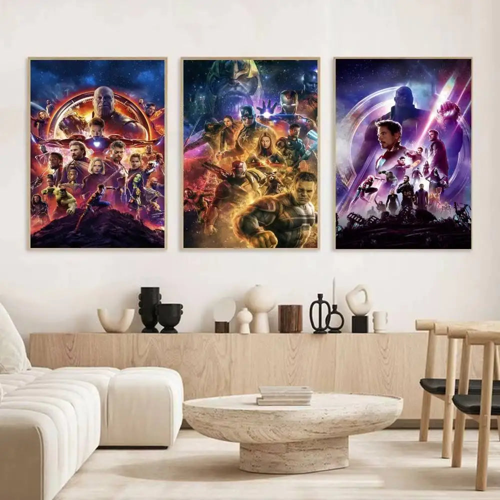 Plakát Avengers Infinity War – temný fialový design