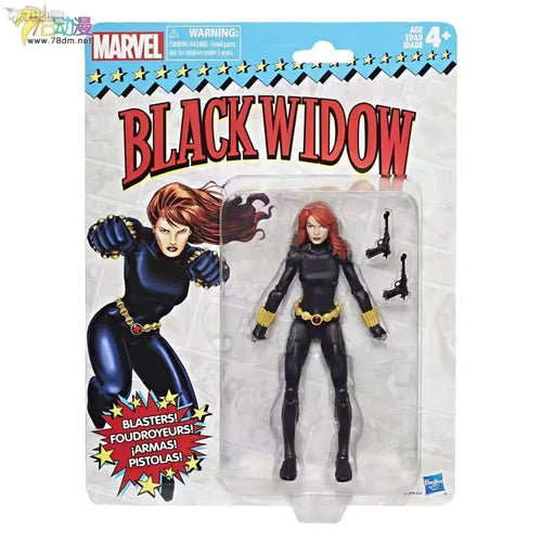 Hasbro Black Widow Vintage figura – Fekete kezeslábas, pisztolyok
