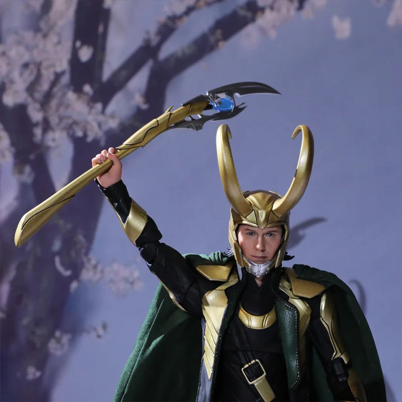 Loki 1/7 Deluxe Marvel-figura – sisakkal, jogarral és cserélhető kezekkel