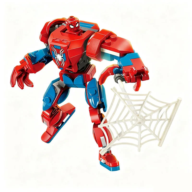Byggblockset med Avengers-mecha – Captain America, Hulk, Wolverine och Thanos
