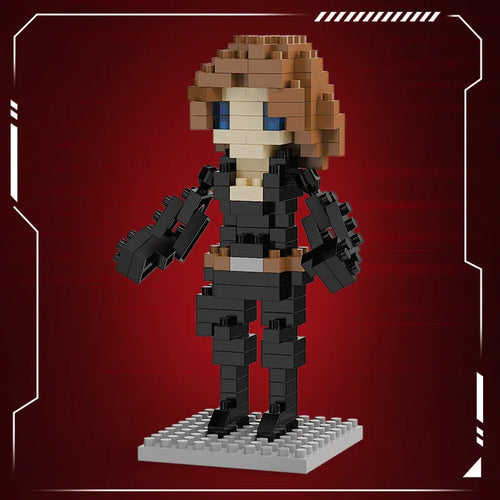 Blocuri de construcție Avengers Black Widow Chibi – Costum negru