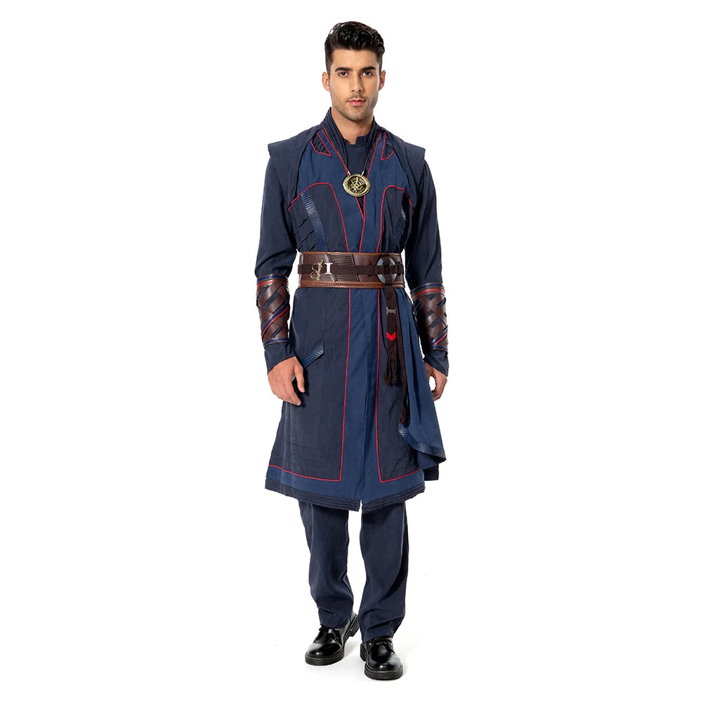 Doctor Strange jelmez – kék köpeny lebegő köpennyel és parókával