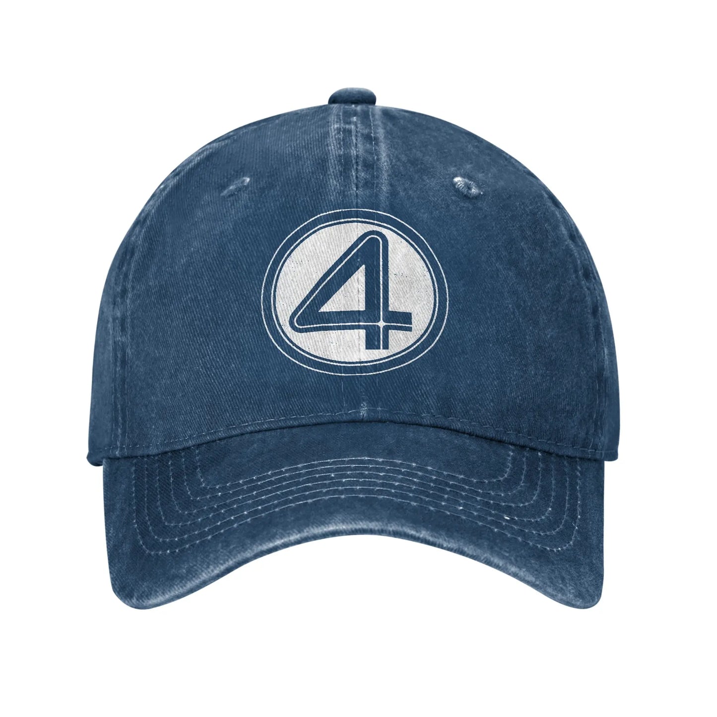 Fantastic Four-keps – tvättad marinblå denim