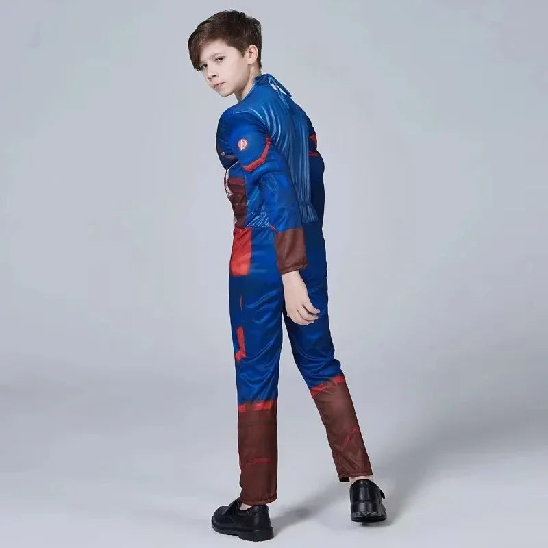 Dětský kostým Captain America – kombinéza se štítem, maskou a pláštěm
