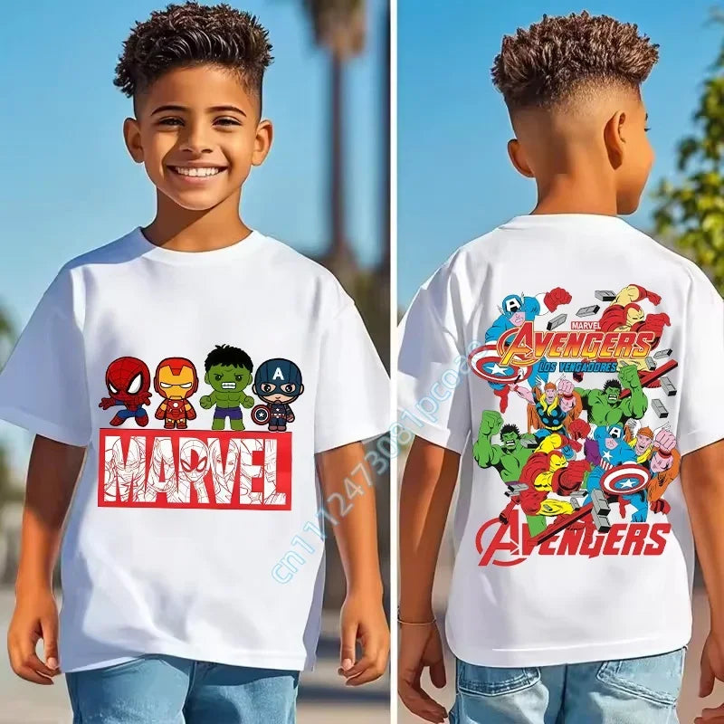 Kids' Avengers Los Vengadores T-Shirt - Hero Collage Design 1