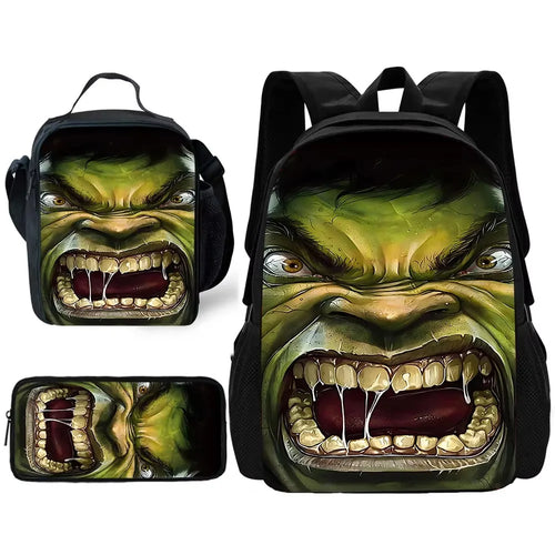 Hulk Backpack Set - Open Mouth Detailed Teeth
