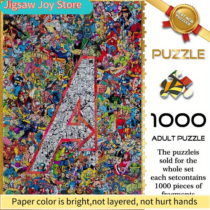 Avengers-logo A-collage-puslespil – 1000 dele, superhelte
