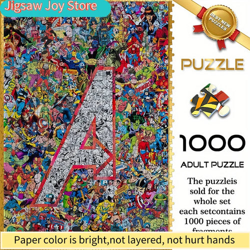 Avengers-logo A-collage-puslespil – 1000 dele, superhelte