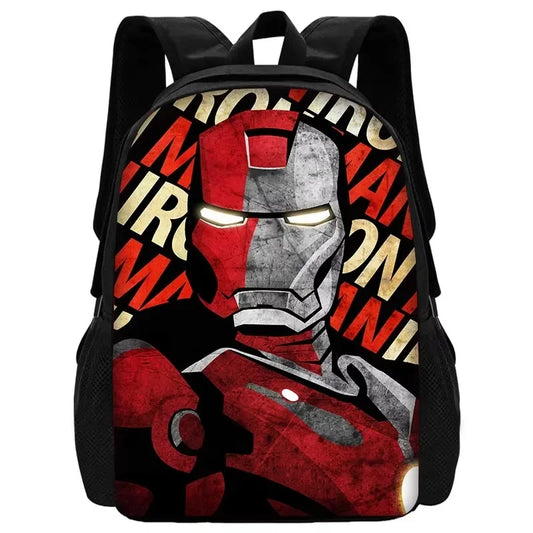 Batoh Avengers Iron Man – Popartový obličej, červená a šedá