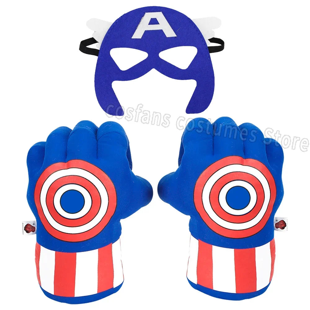 Luvas de Boxe Avengers Captain America - Máscara e Luvas Azuis