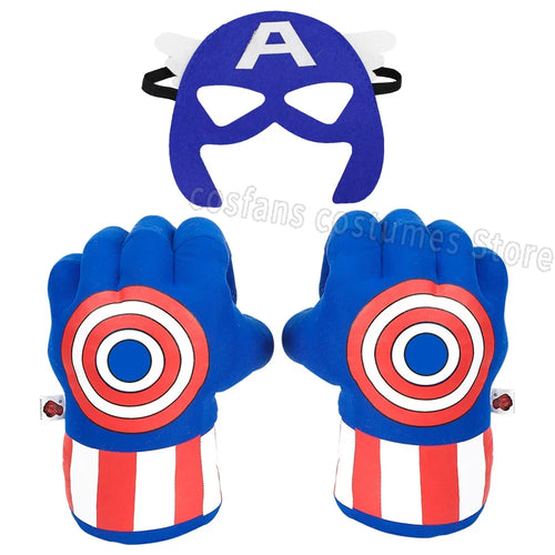 Luvas de Boxe Avengers Captain America - Máscara e Luvas Azuis